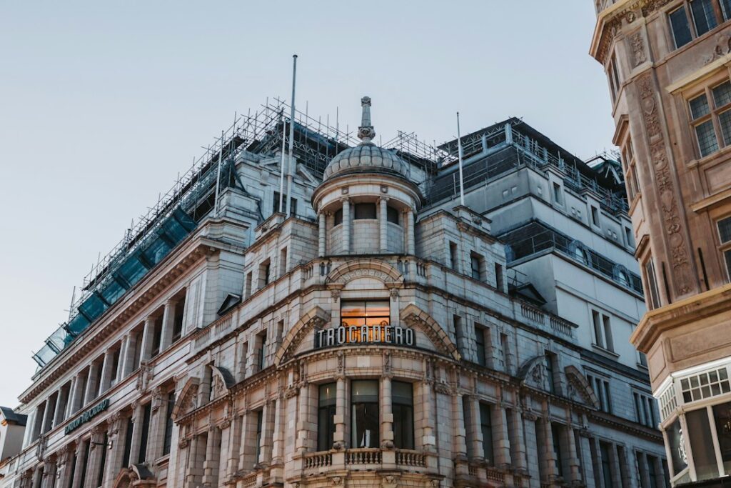 London building representing refurbishment asbestos survey planning before construction work